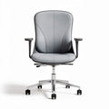 Ergonomic office chair with adjustable height gray fabric upholstery 45 x 60 x 100cm