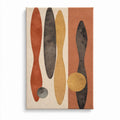 Abstract geometric canvas wall art in warm colors 30 x 20 x 2cm