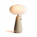 Table lamp with fabric shade and ceramic base in light beige 30 x 30 x 60cm